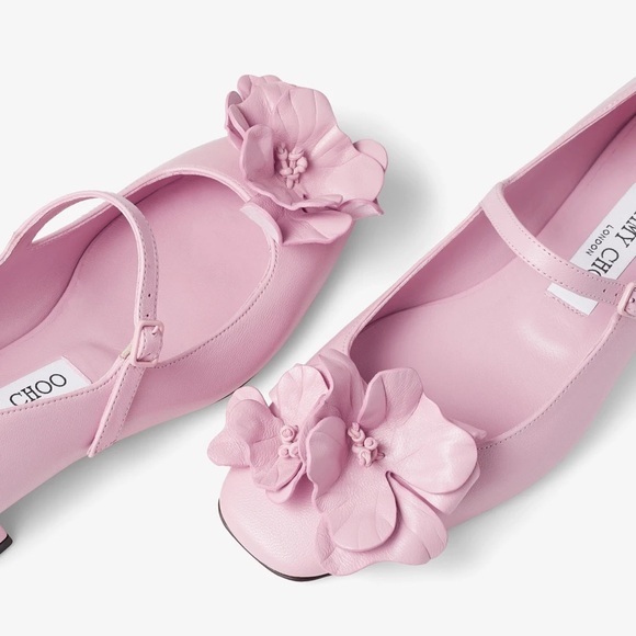 Jimmy Choo Shoes - New JIMMY CHOO Rosa Flowers Leather Ballerina Pumps In Rose $925